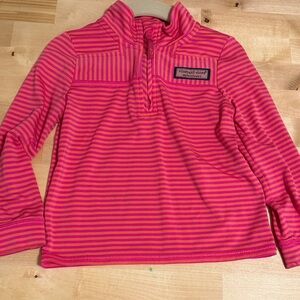 Vineyard Vines 2T Kids Pink and Tangerine Striped Hoodie